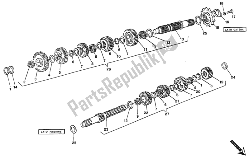 Todas las partes para Caja De Cambios de Ducati Monster 600 1996