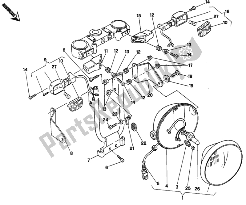 Alle onderdelen voor de Koplamp van de Ducati Monster 600 1996