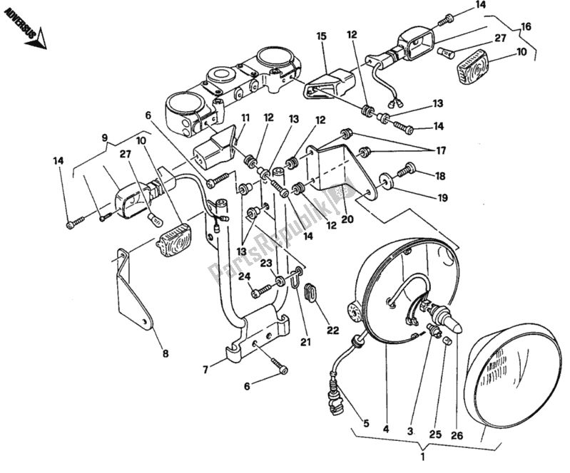 Todas las partes para Faro de Ducati Monster 600 1996