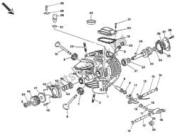 Horizontal cylinder head