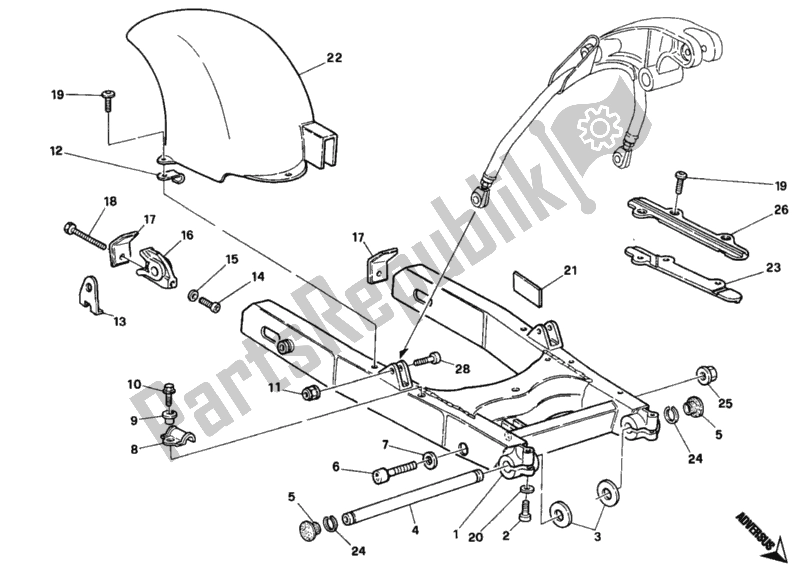 Todas las partes para Brazo Oscilante de Ducati Monster 600 1996