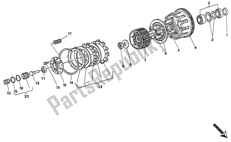 Tutte le parti per il Frizione del Ducati Monster 600 1997