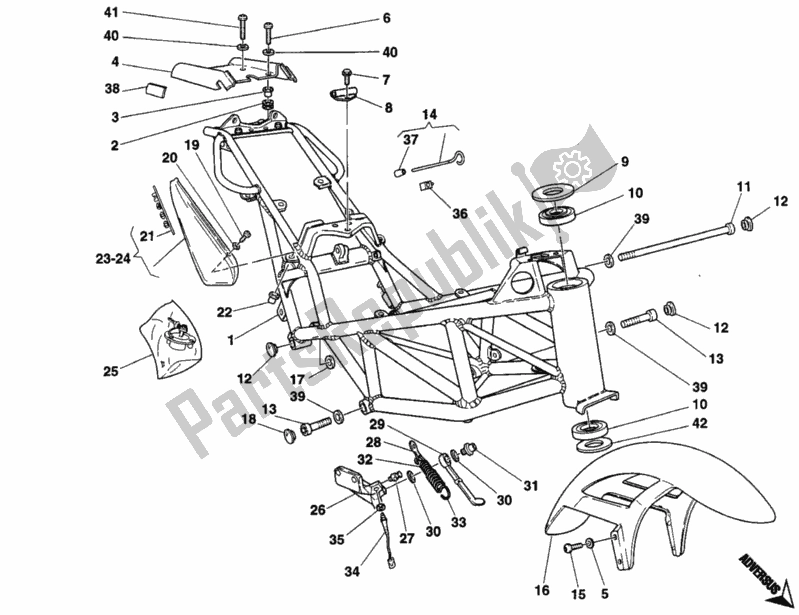 Todas las partes para Marco de Ducati Monster 600 1997