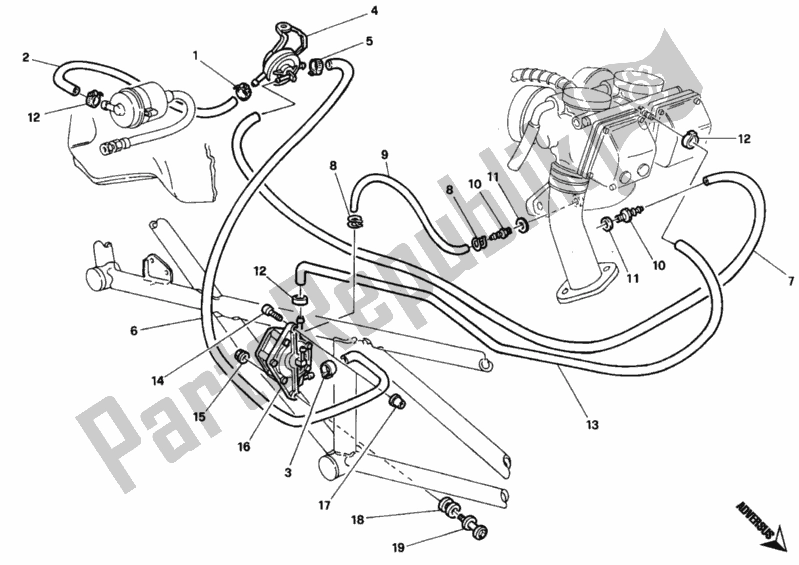 Todas as partes de Bomba De Combustível Dm 006830 do Ducati Monster 600 1997