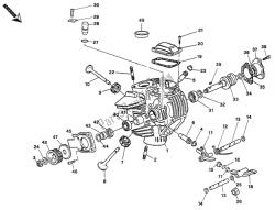 Horizontal cylinder head