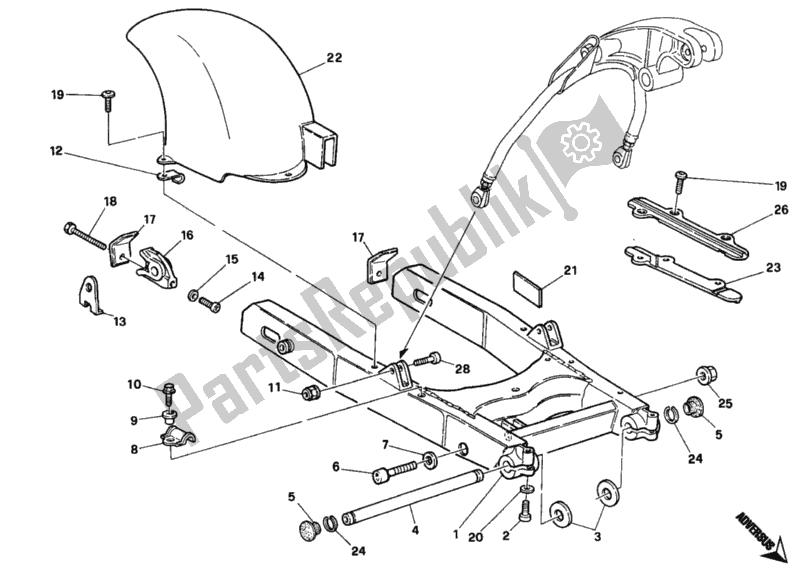 Todas las partes para Brazo Oscilante de Ducati Monster 600 1997