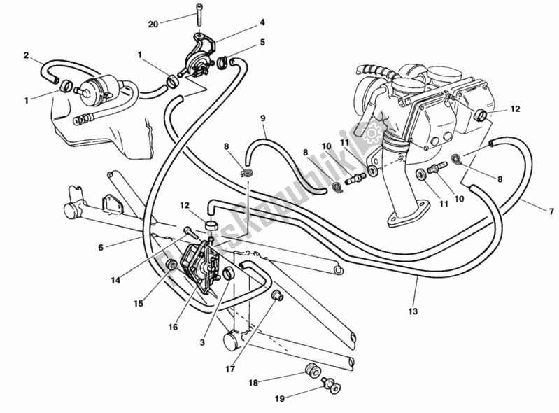 Alle onderdelen voor de Benzine Pomp van de Ducati Monster 600 1998