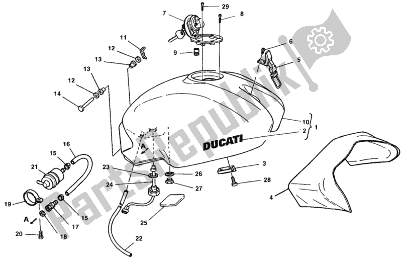 Todas las partes para Depósito De Combustible de Ducati Monster 600 1998