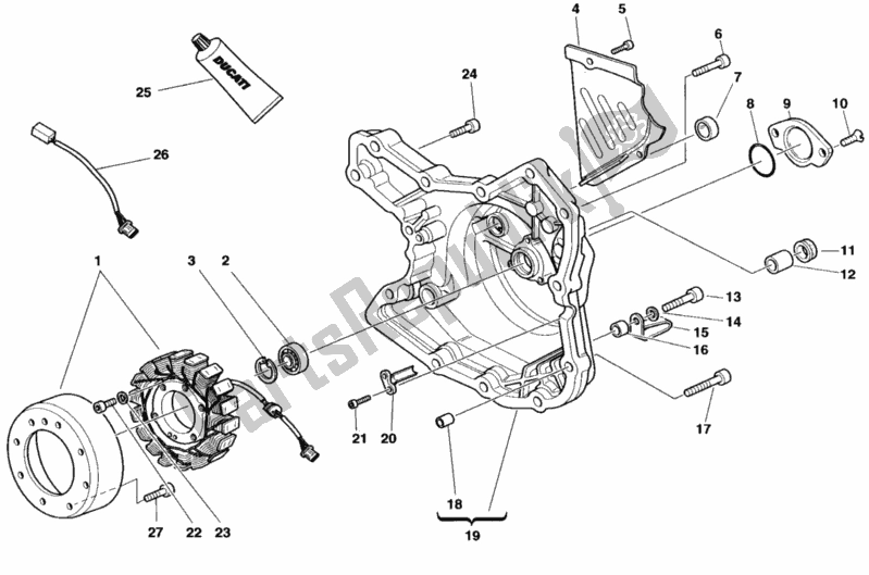 Todas las partes para Cubierta Del Generador de Ducati Monster 600 1998