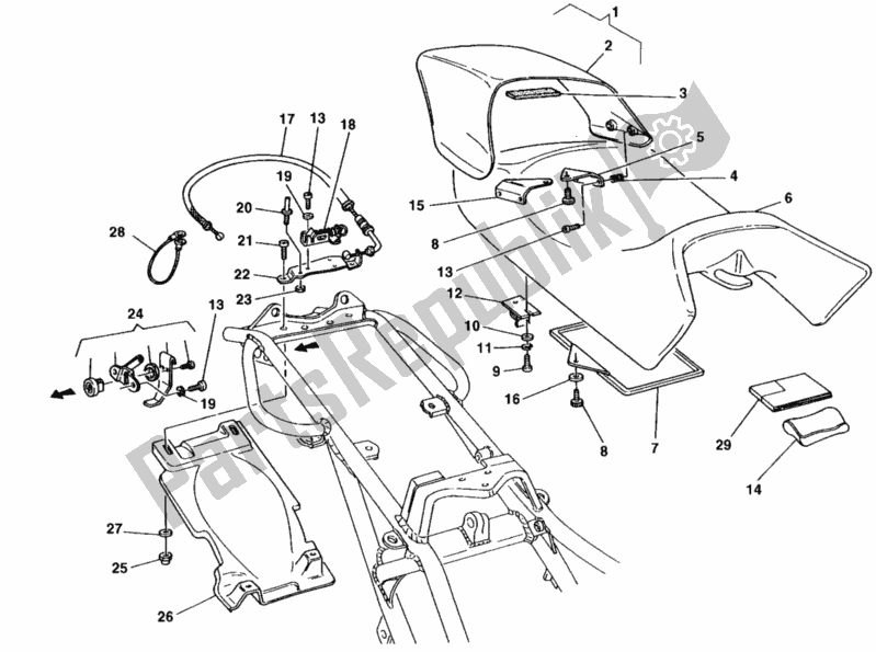 Tutte le parti per il Posto A Sedere del Ducati Monster 600 1998