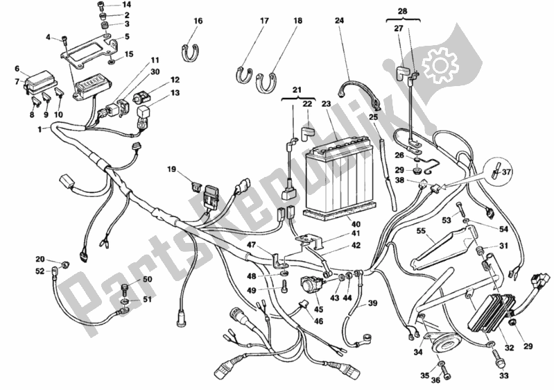 Tutte le parti per il Cablaggio Elettrico del Ducati Monster 600 1998