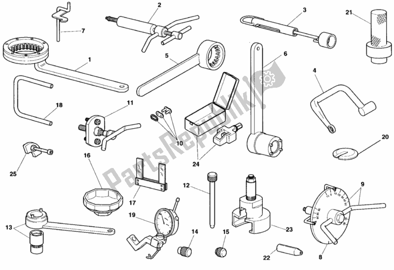 Tutte le parti per il Strumenti Di Servizio Di Officina del Ducati Monster 600 1998