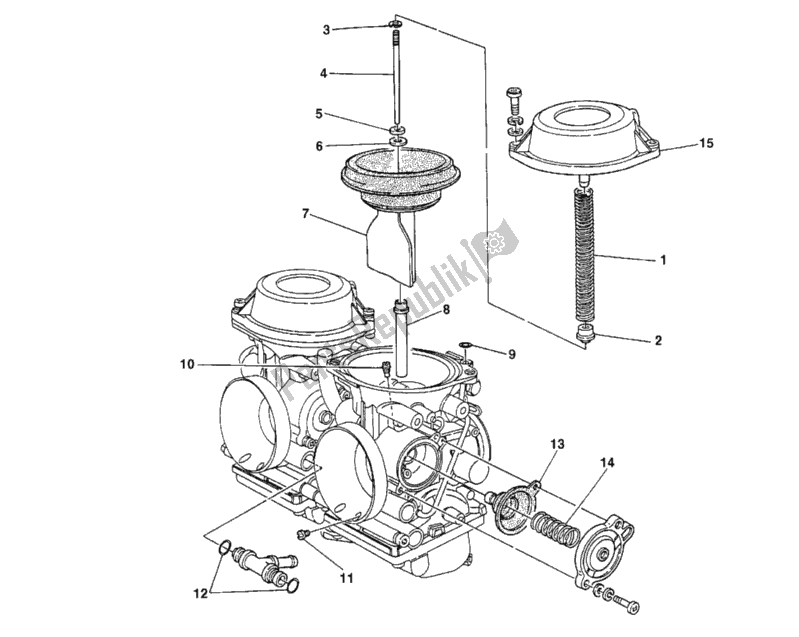 Todas las partes para Piezas De Repuesto Del Carburador de Ducati Monster 600 1999