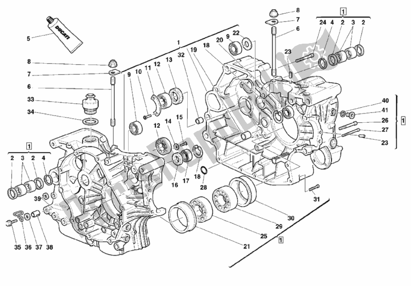 Alle onderdelen voor de Carter van de Ducati Monster 600 1999