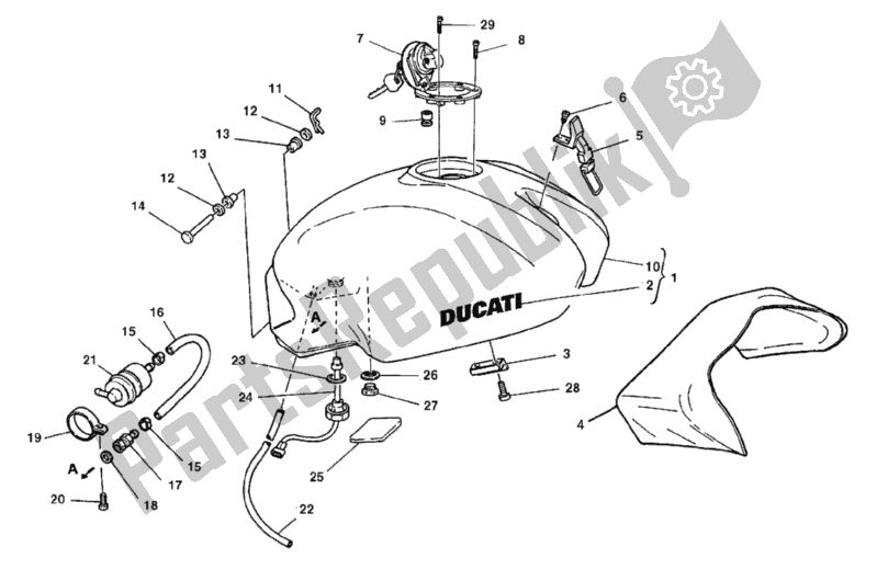 Todas las partes para Depósito De Combustible de Ducati Monster 600 1999