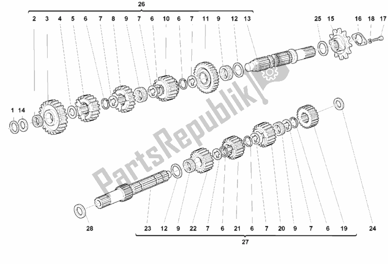 Tutte le parti per il Riduttore del Ducati Monster 600 1999