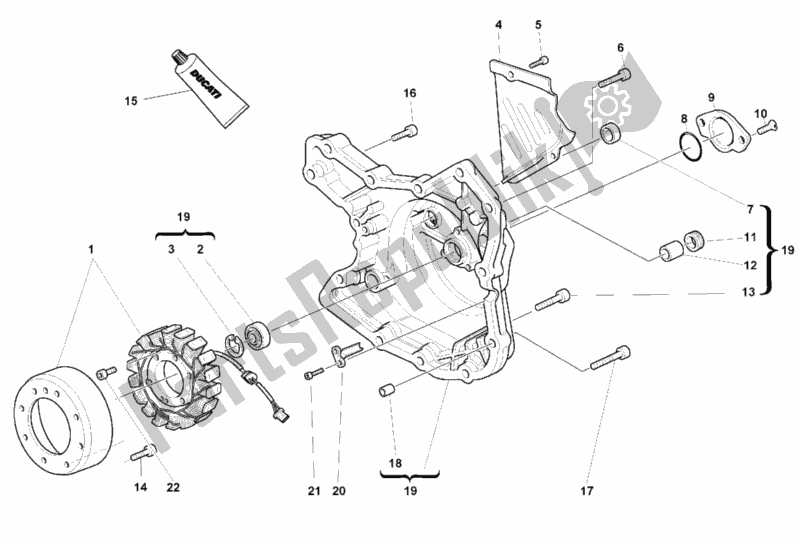 Tutte le parti per il Coperchio Del Generatore del Ducati Monster 600 1999