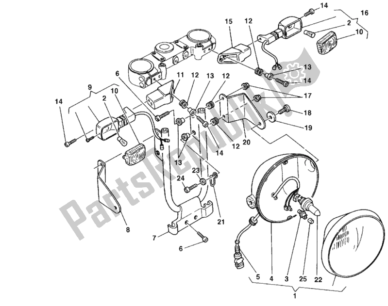 Tutte le parti per il Faro del Ducati Monster 600 1999