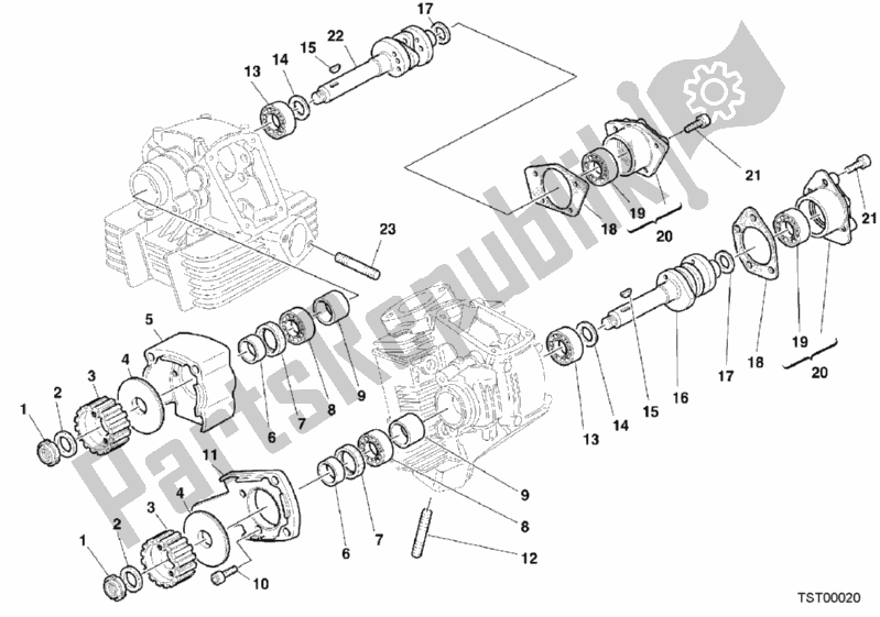 Todas las partes para árbol De Levas de Ducati Monster 600 2000