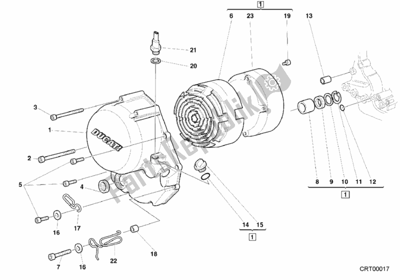 Todas las partes para Tapa Del Embrague de Ducati Monster 600 2000