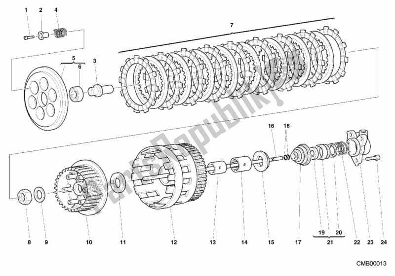 Todas as partes de Embreagem do Ducati Monster 600 2000