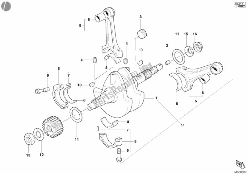 Wszystkie części do Wa? Korbowy Ducati Monster 600 2001