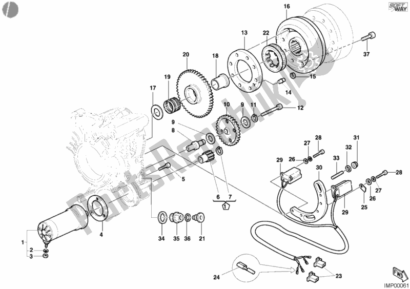 Todas las partes para Generador - Motor De Arranque de Ducati Monster 600 2001