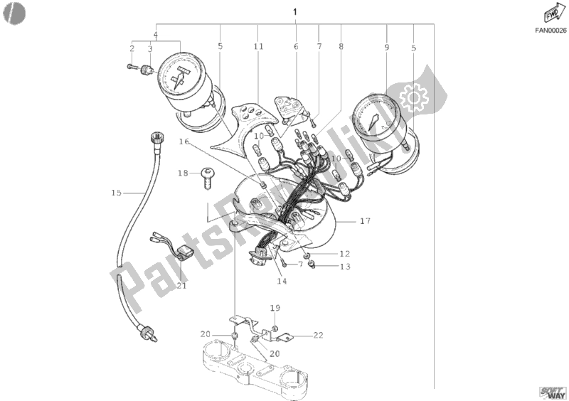 Tutte le parti per il Metro del Ducati Monster 600 2001