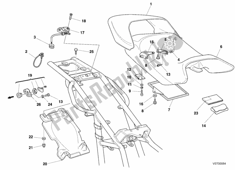 Tutte le parti per il Posto A Sedere del Ducati Monster 600 2001