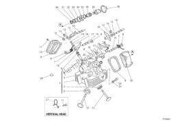 Vertical cylinder head