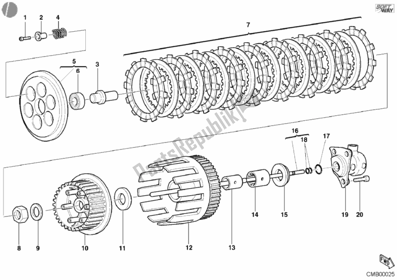 Tutte le parti per il Frizione del Ducati Monster 620 2002