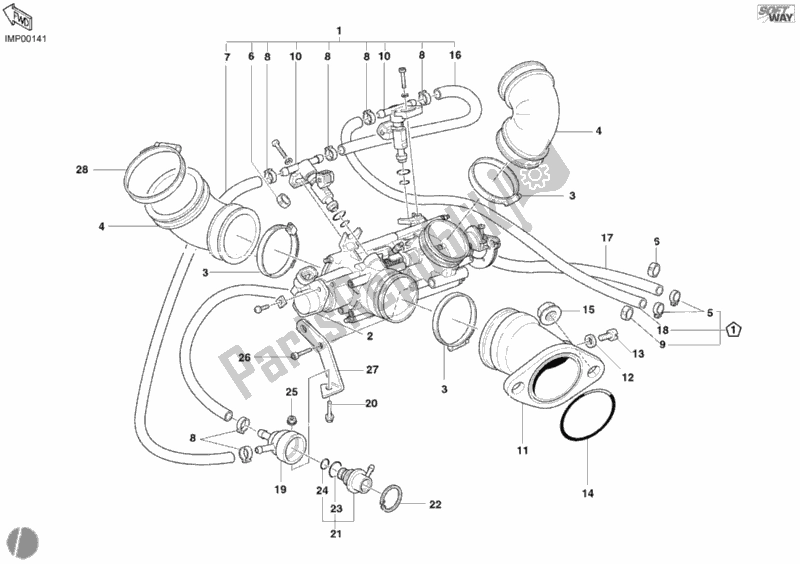 Tutte le parti per il Corpo Farfallato del Ducati Monster 620 2002