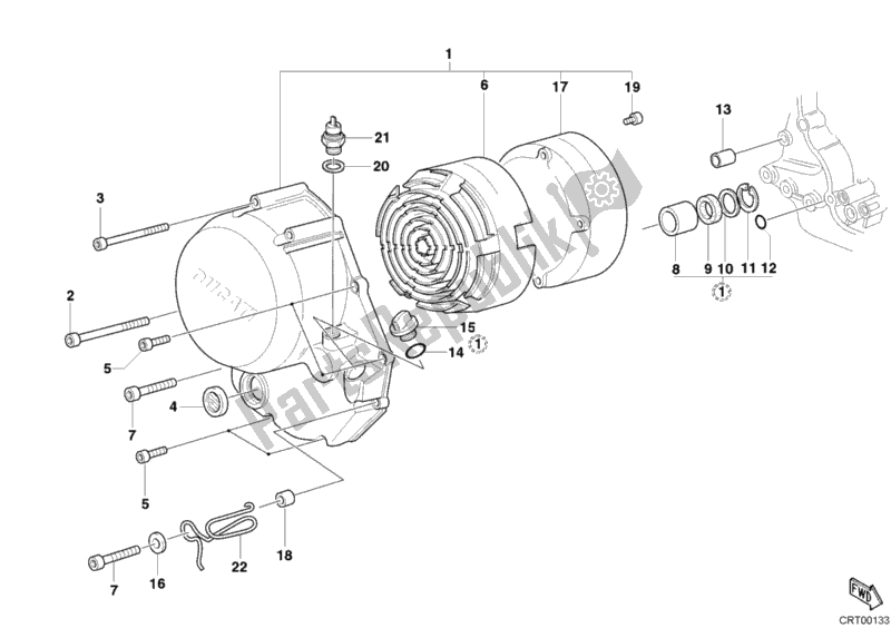 Tutte le parti per il Coperchio Frizione del Ducati Monster 620 2003