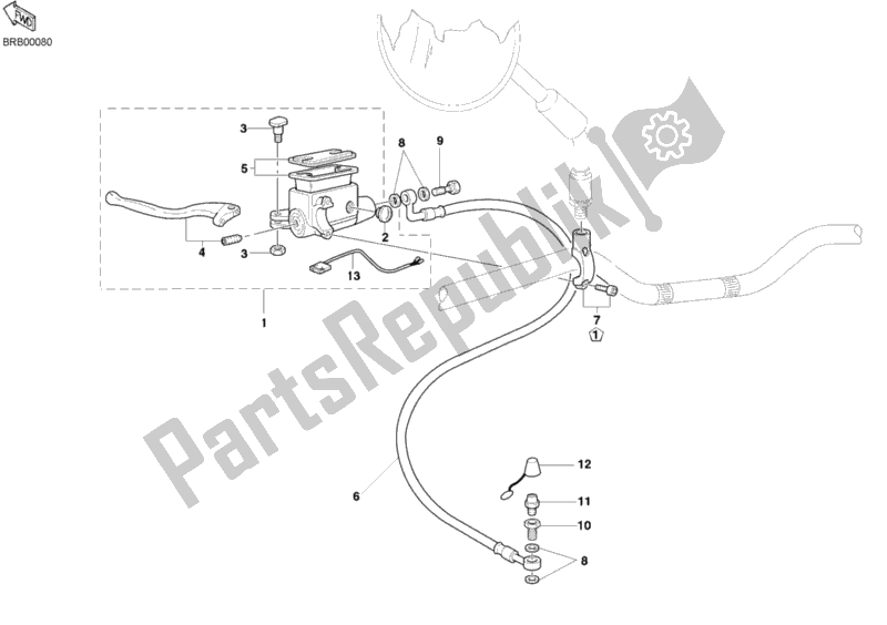 Todas las partes para Cilindro Maestro Del Embrague de Ducati Monster 620 2003