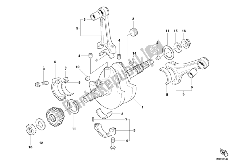 Tutte le parti per il Albero A Gomiti del Ducati Monster 620 2003