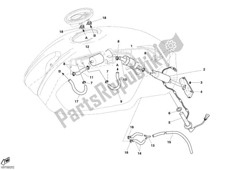 Todas las partes para Bomba De Combustible de Ducati Monster 620 2003