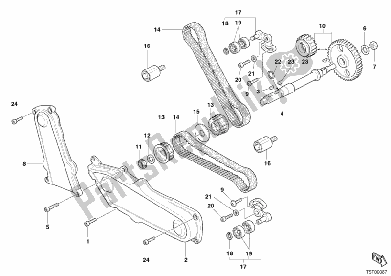 Tutte le parti per il Cinghia Di Distribuzione del Ducati Monster 620 2003