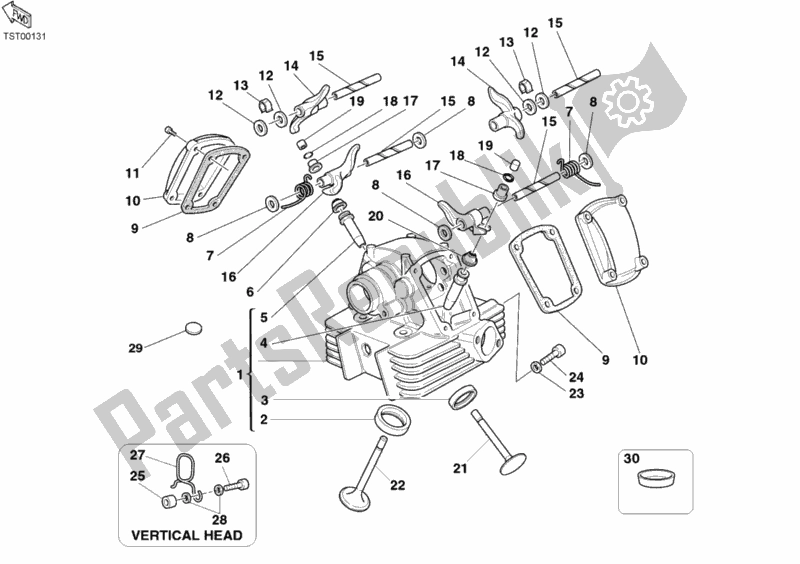 Todas las partes para Culata Vertical de Ducati Monster 620 2003