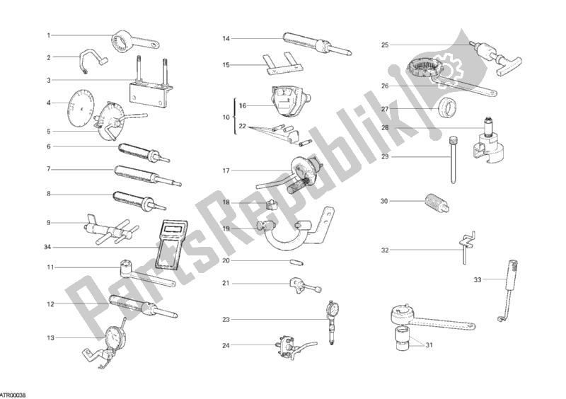 All parts for the Workshop Service Tools, Engine of the Ducati Monster 620 2003