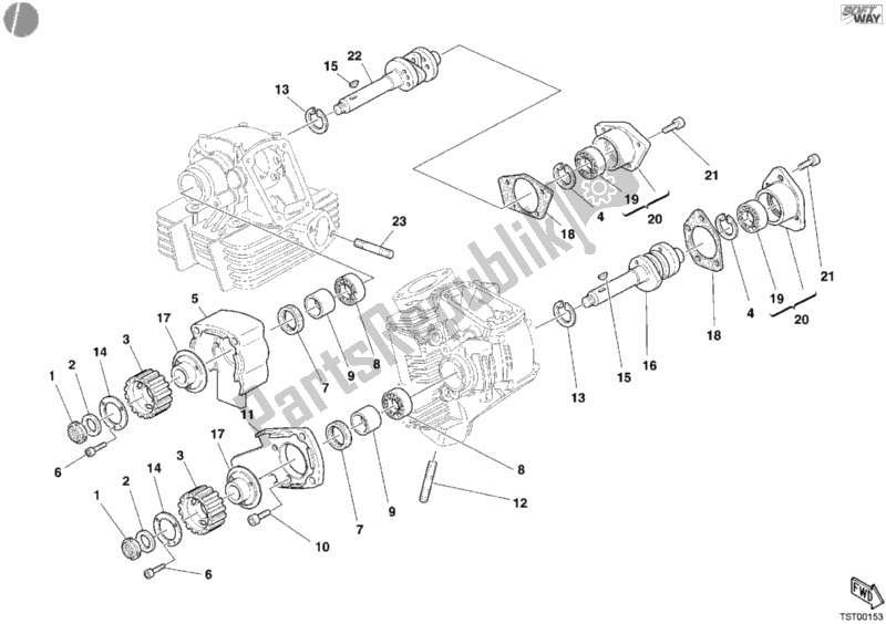 Todas las partes para árbol De Levas de Ducati Monster 620 2004