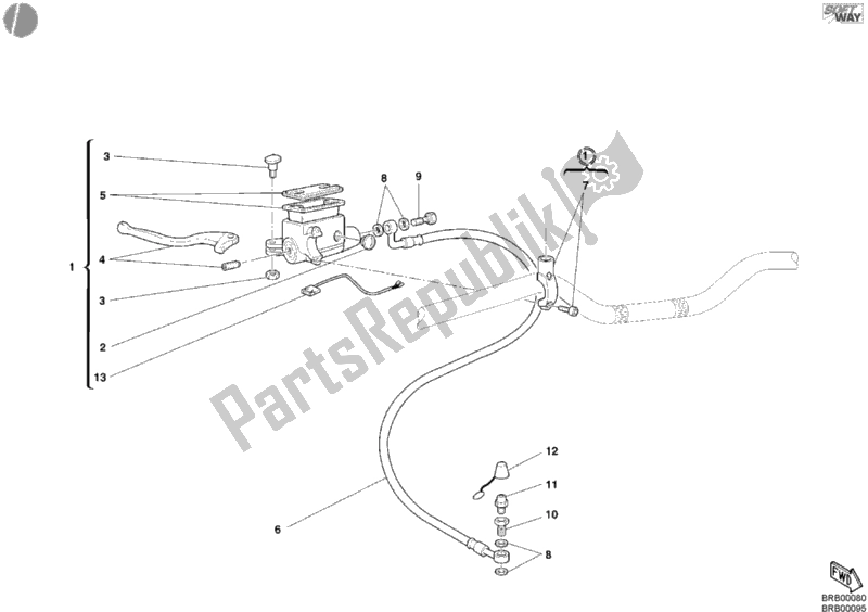 Wszystkie części do Pompa Sprz? G? A Ducati Monster 620 2004