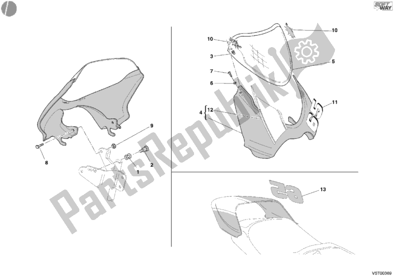 Todas las partes para Capirex Carenado de Ducati Monster 620 2004