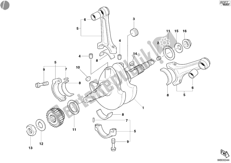 Todas las partes para Cigüeñal de Ducati Monster 620 2004