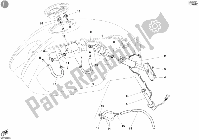 Tutte le parti per il Pompa Benzina Aus-jpn-sgp-usa del Ducati Monster 620 2004