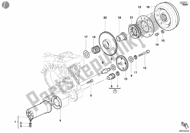 Tutte le parti per il Motore Di Avviamento del Ducati Monster 620 2004