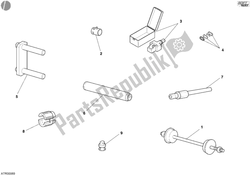 Toutes les pièces pour le Outils De Service D'atelier, Châssis du Ducati Monster 620 2004