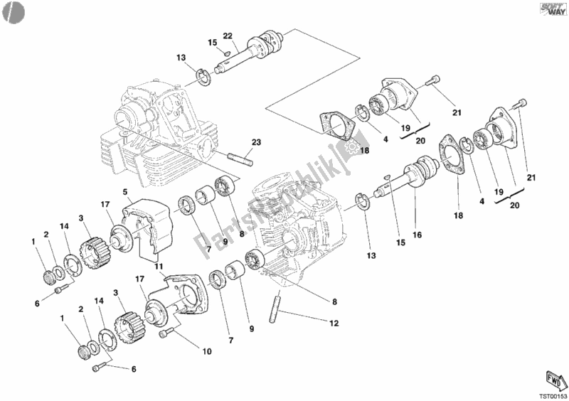 Toutes les pièces pour le Arbre à Cames du Ducati Monster 620 2005