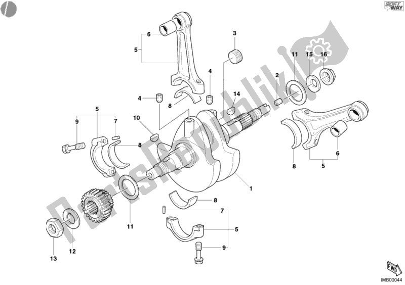 Todas las partes para Cigüeñal de Ducati Monster 620 2005