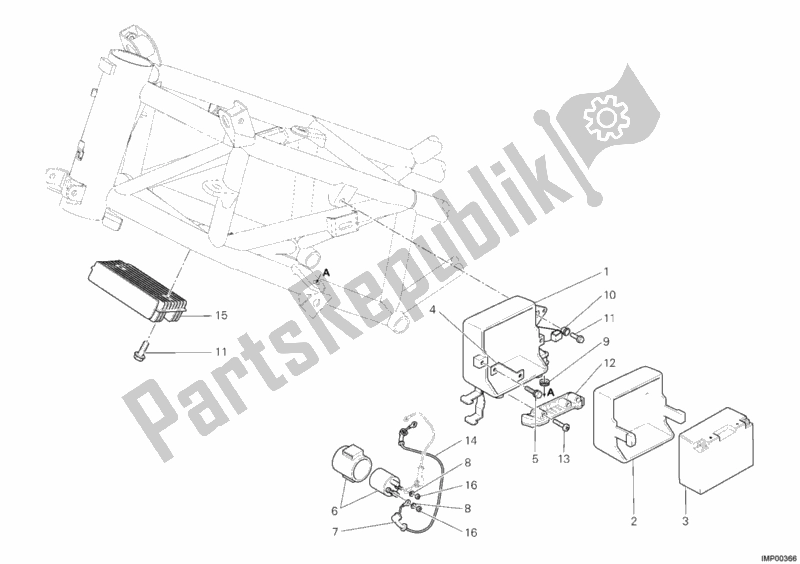 Tutte le parti per il Batteria del Ducati Multistrada 620 2006