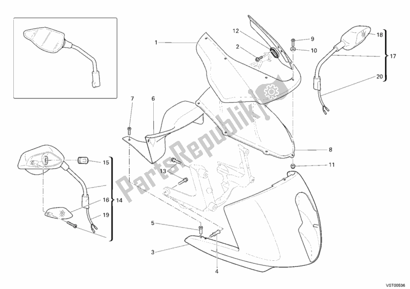 Todas las partes para Cubierta de Ducati Multistrada 620 2006